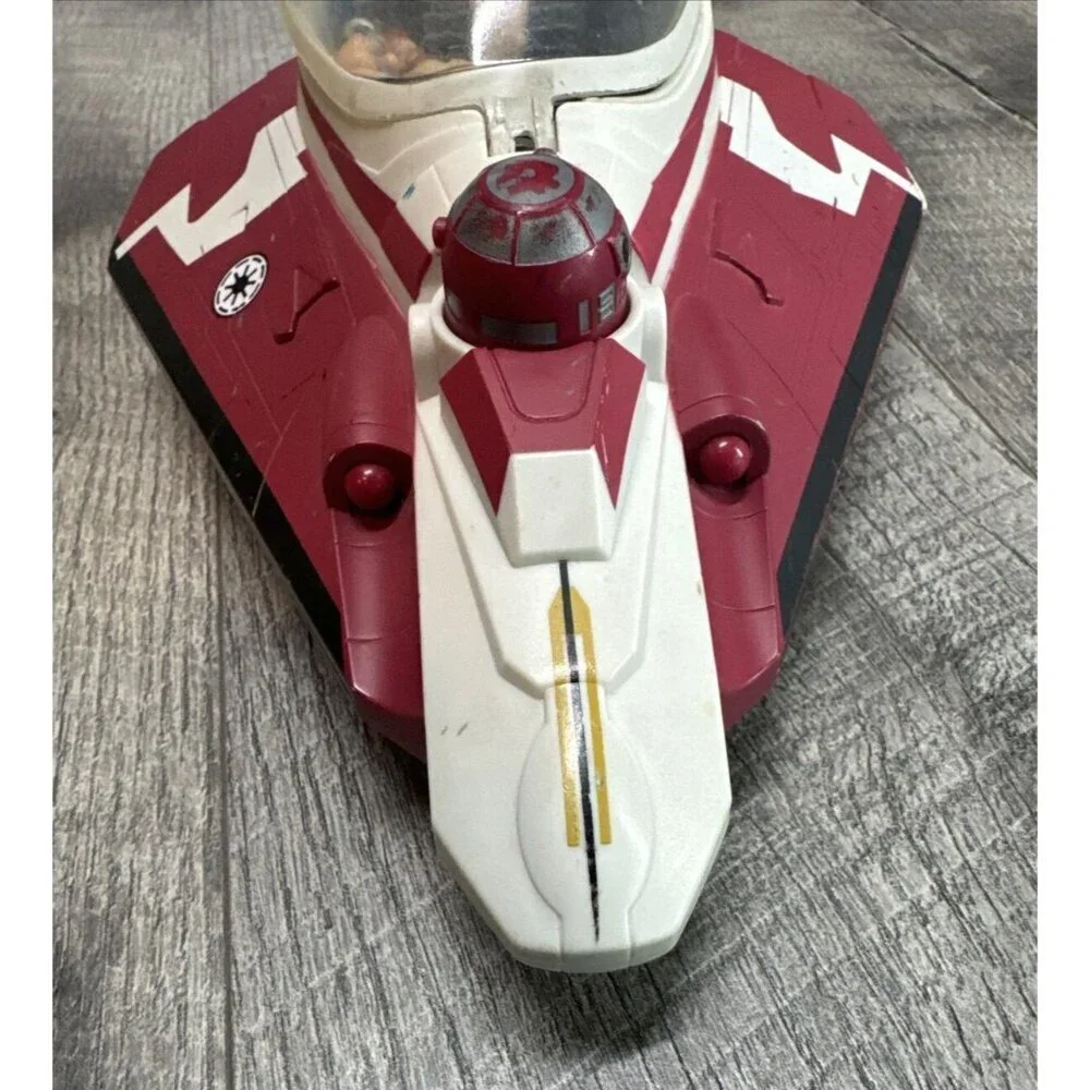 Star Wars Obi Wan Jedi Starfighter with Figure 2008 Hasbro Galactic‎ Hero